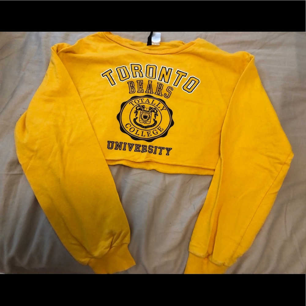 Yellow crop top